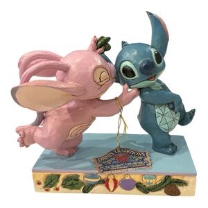 Jim Shore Disney Traditions Enesco Angel and Stitch “Mistletoe Kisses”